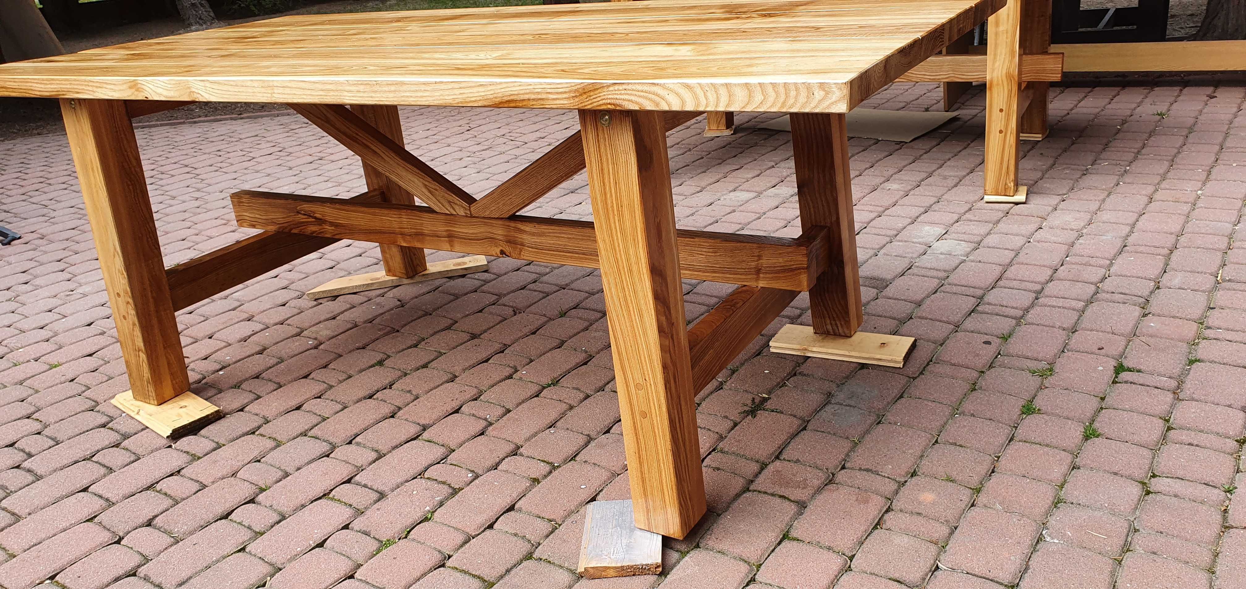 Stół ogrodowy jesionowy 200cm x 100cm