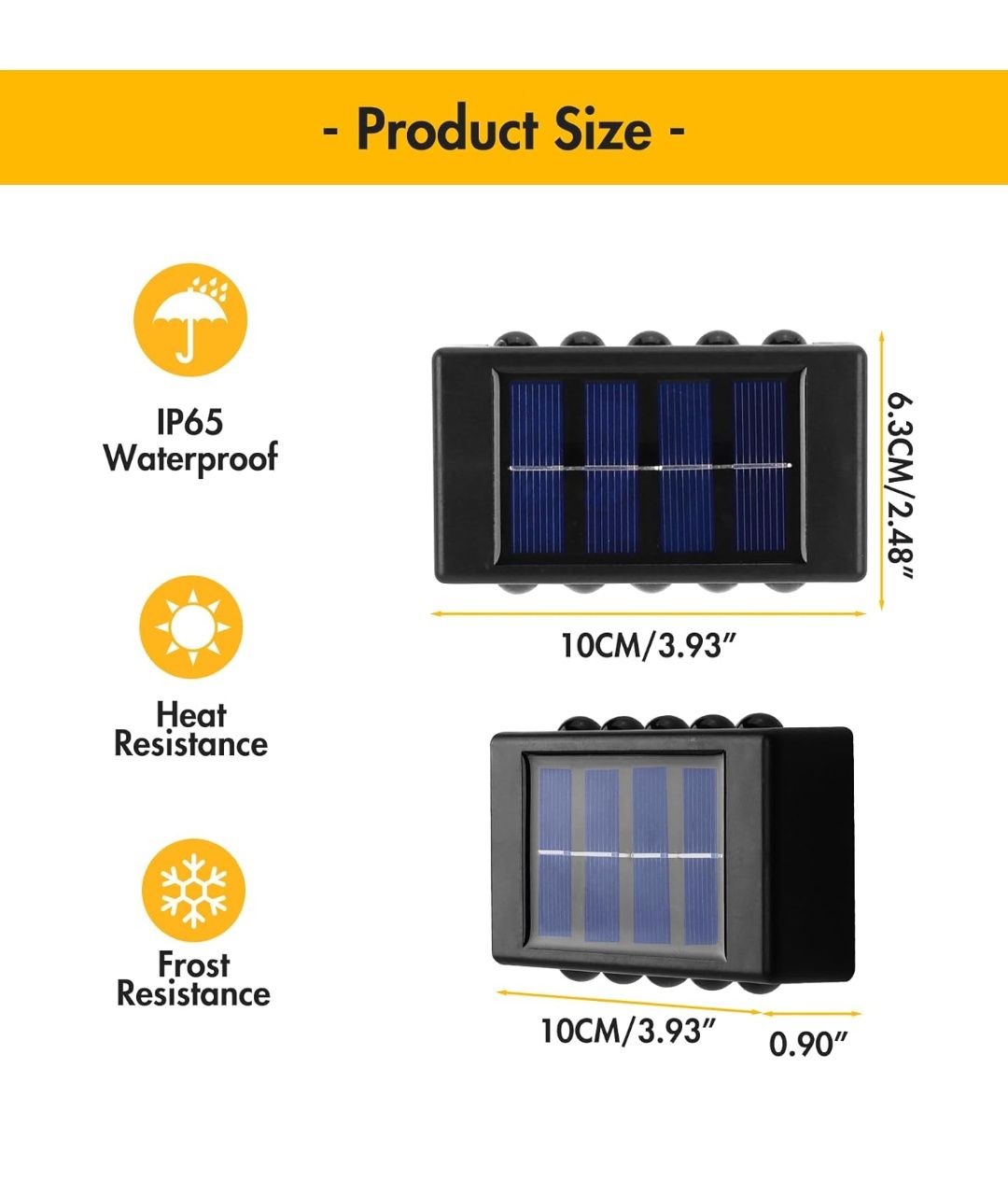 Lampy solarne do użytku na zewnątrz, 2szt