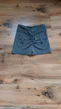 Szorty 38 M grafitowe szare damskie krótkie legginsy push up kieszenie