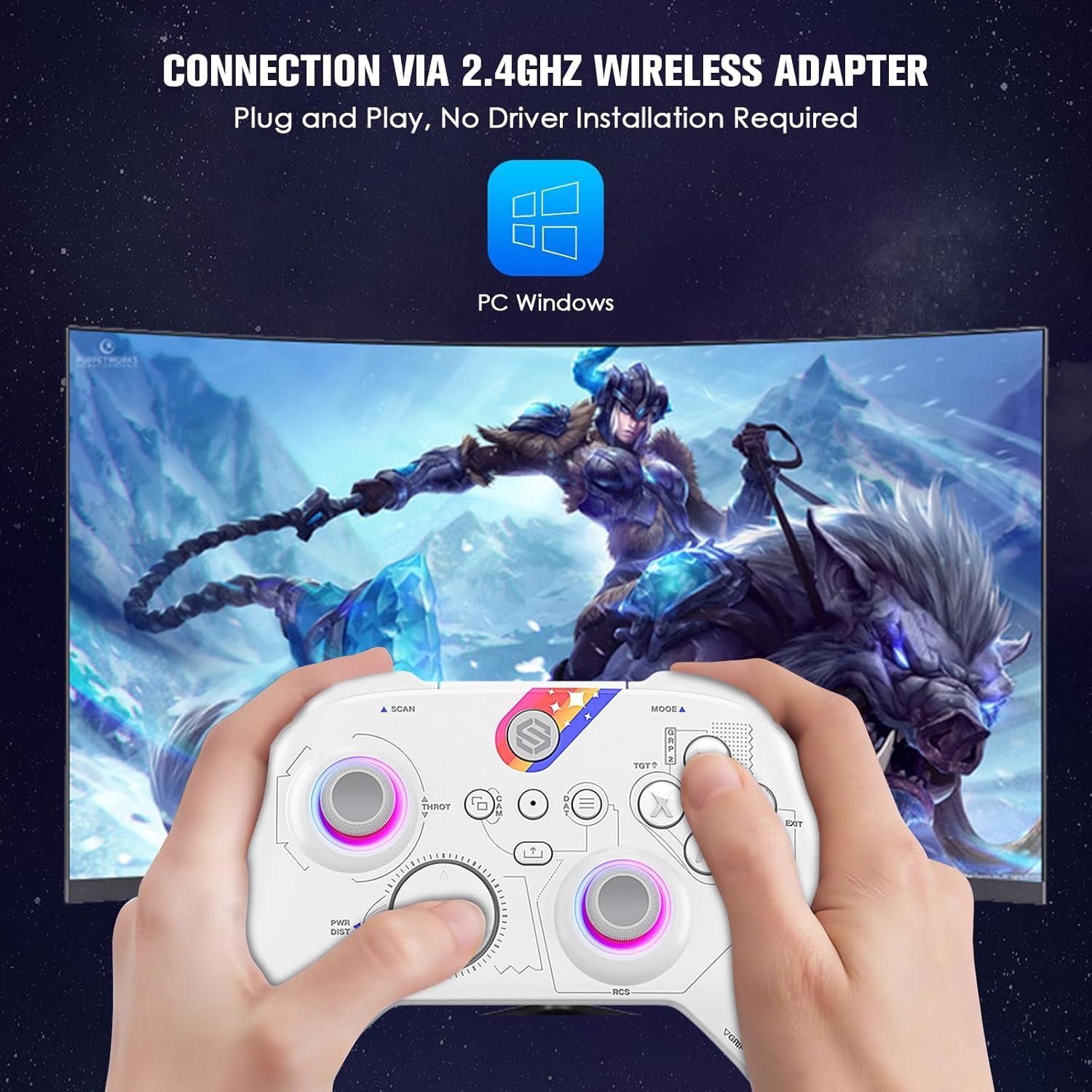 Kontroler Wireless z Led RGB i TURBO – PC i X-Box! Level-Up w gamingu!