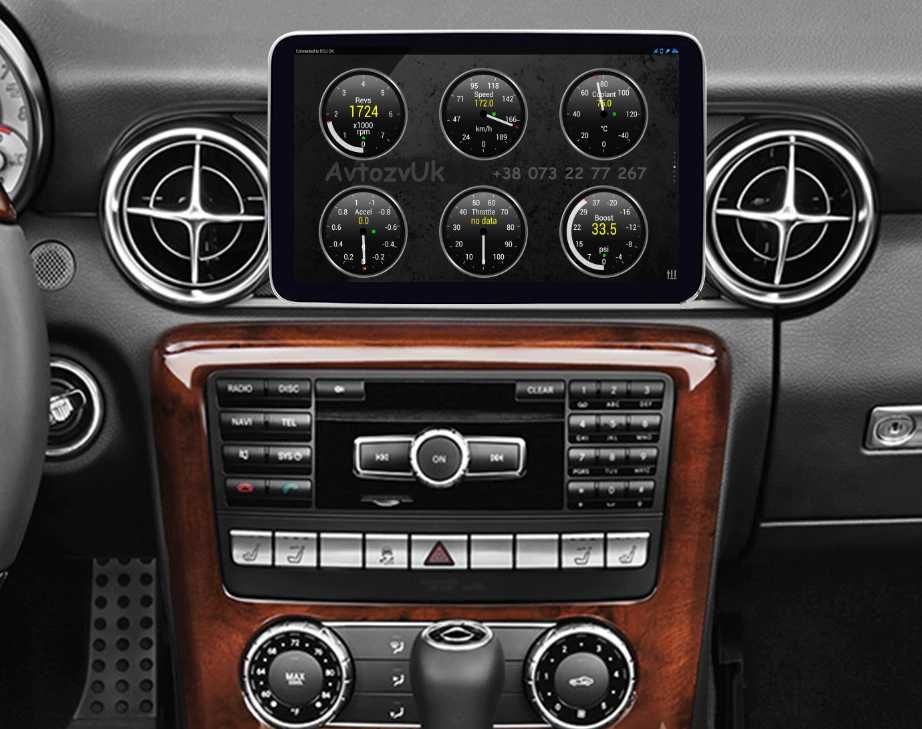 Дисплей Mercedes Benz SLK SLC SL R172 R231 GPS USB Android 14 CarPlay