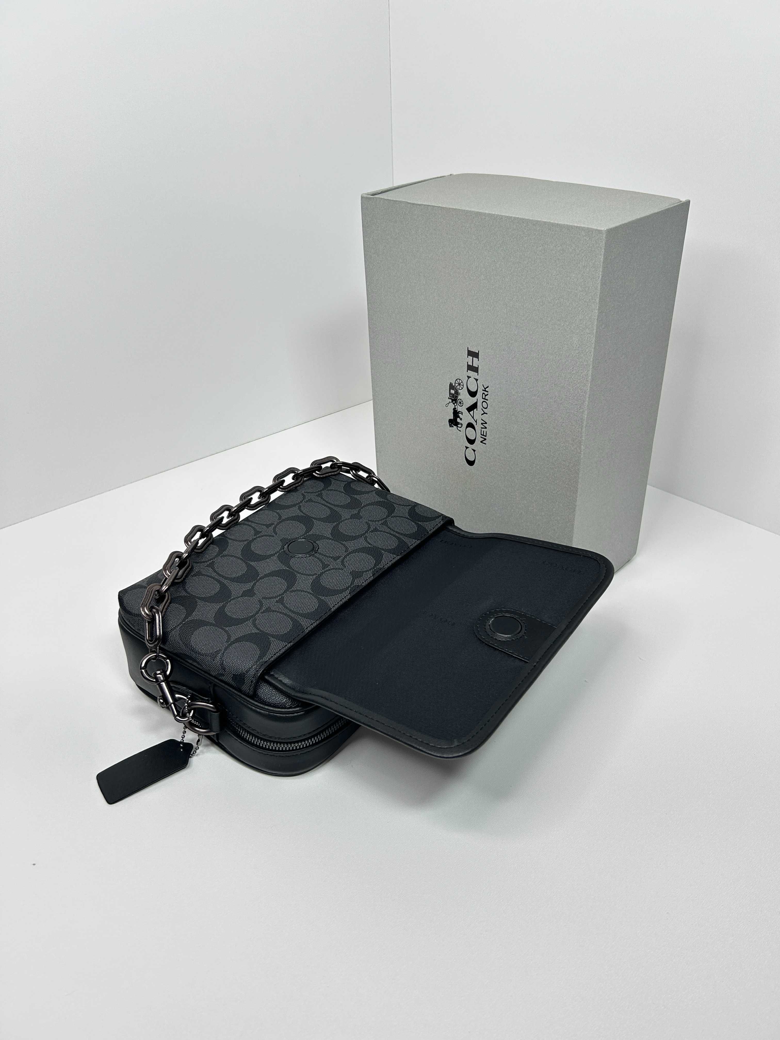 Чоловіча сумка Coach - фірмова Канва!
