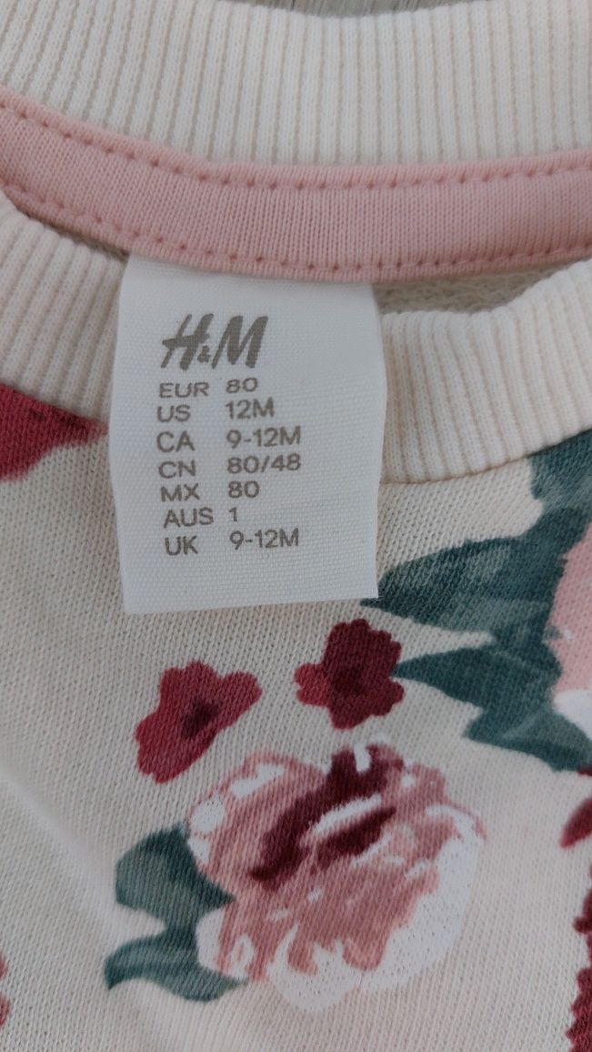 Piękny sweterek H&M wzór: róze