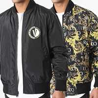 VERSACE JEANS COUTURE włoska kurtka bomber jacket BLACK/FANTASY