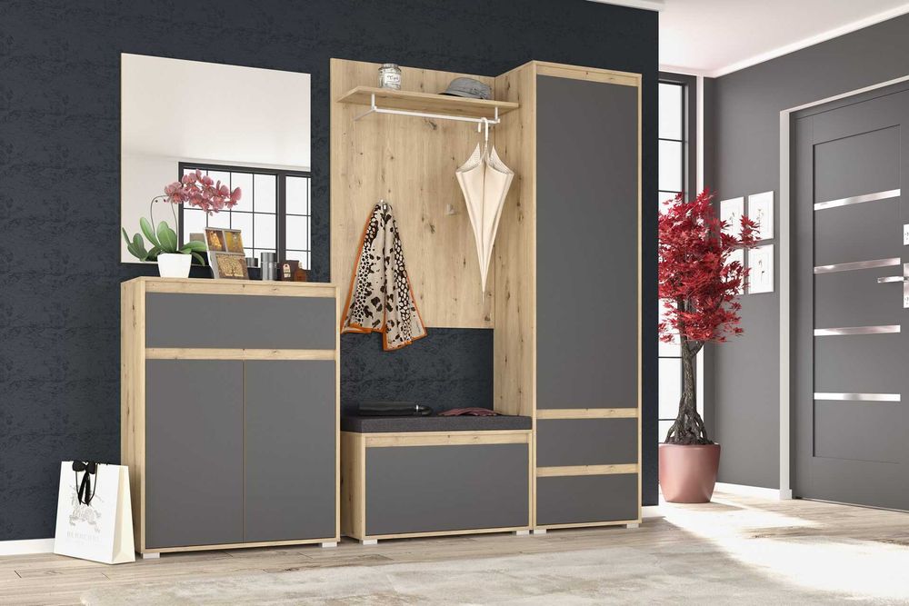 Тумба для взуття 76 см Артизан/Сірий/Шампань Нова зі складу