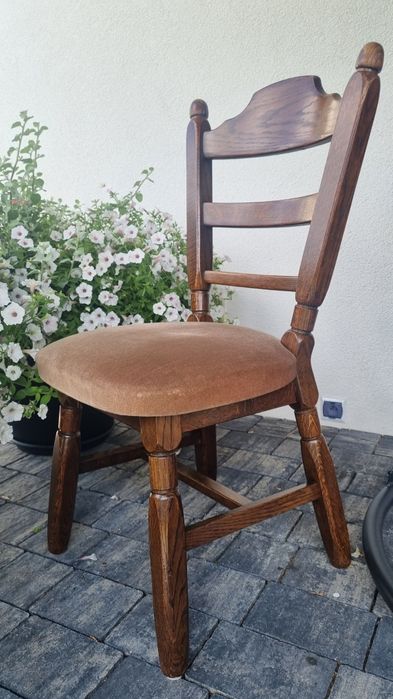Drewniane klasyczne krzesło 4szt komplet  retro  kuchnia jadalnia