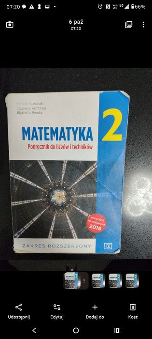 Matematyka podręcznik do liceów i techników zakres rozszerzony