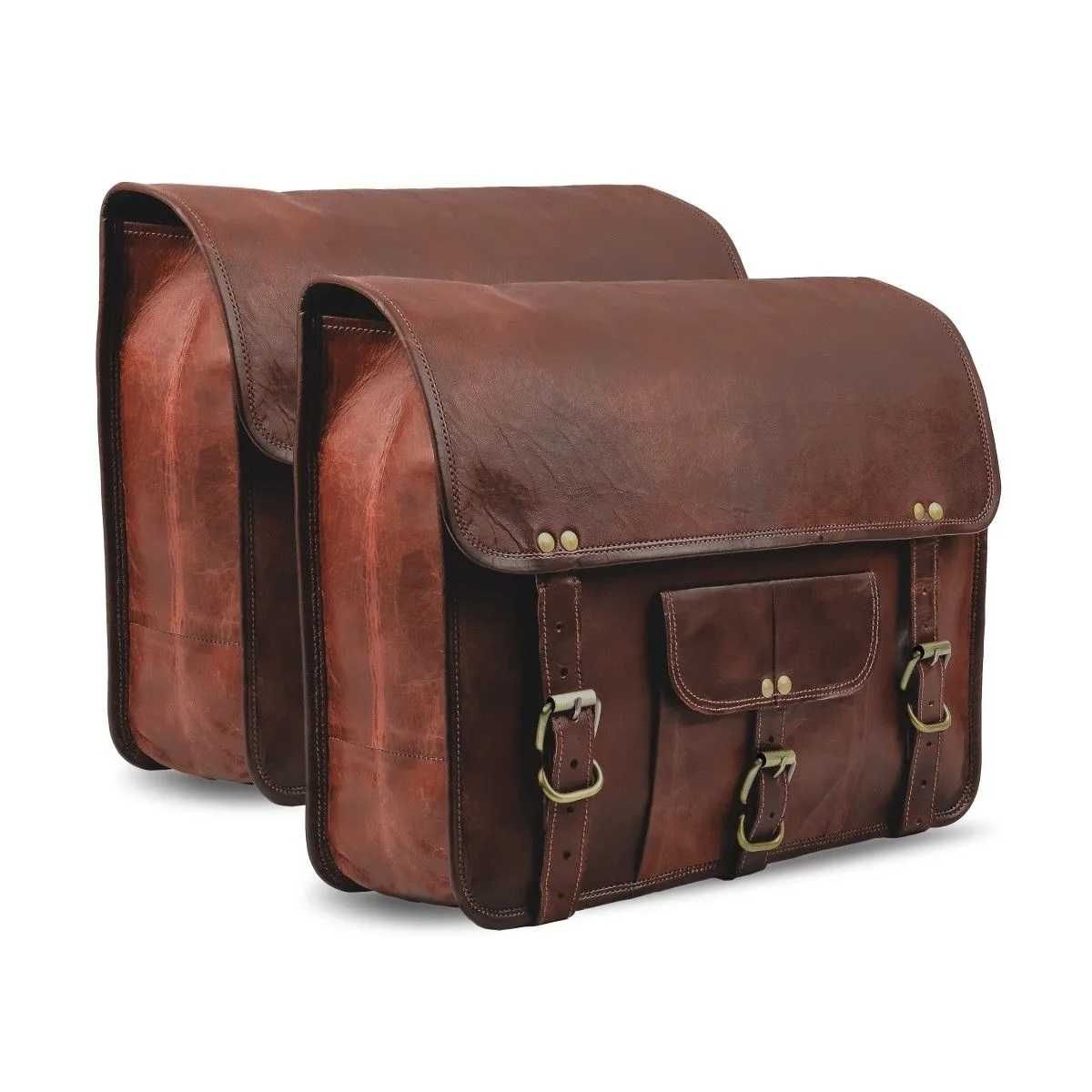 Alforges moto Par Saco Vintage Castanho