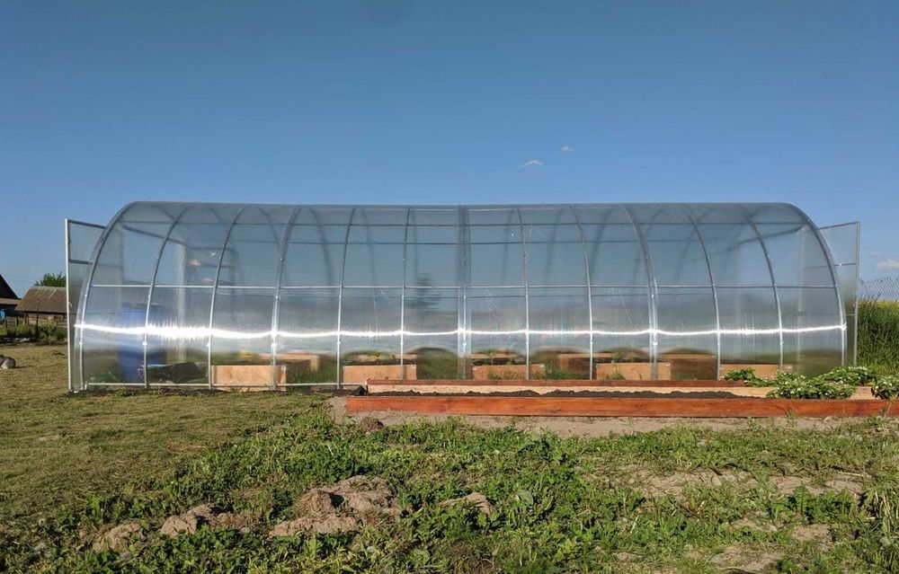 Szklarnia Tunel 4x4m, 6m, 8m, 10m... z poliwęglanu 4mm, profil 40x20mm