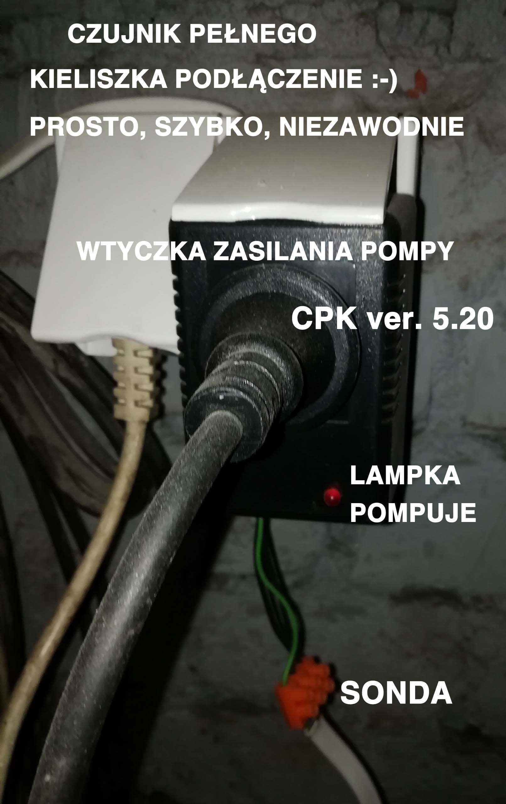 Czujnik Pełnego Kieliszka CPK 5.30 lub Pustego CPK 7.25 poziomu wody