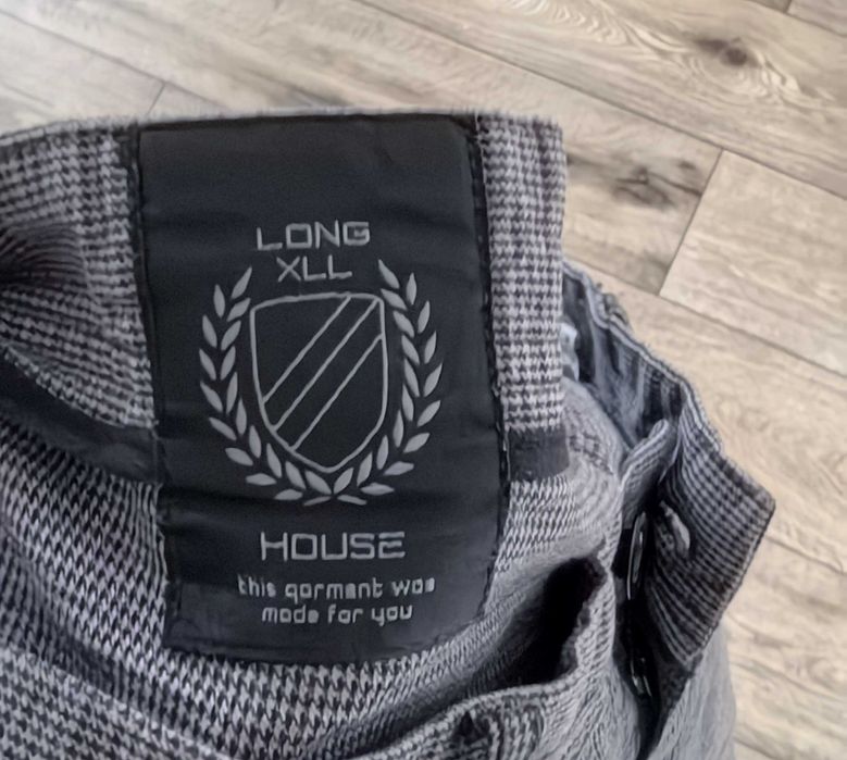 HOUSE spodnie materiałowe XXL szare w kratkę