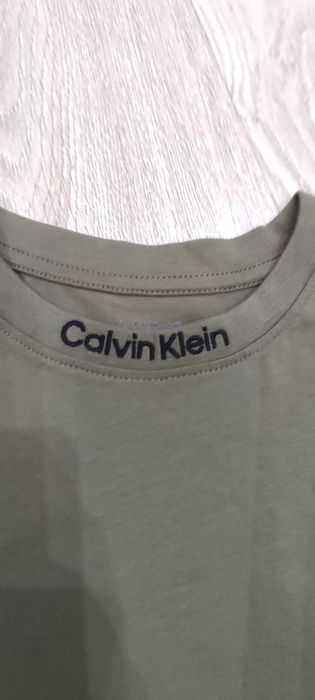 Koszuli na krótki rękaw t-shirt 2 pak czarna khaki bawełna Calvin Klei