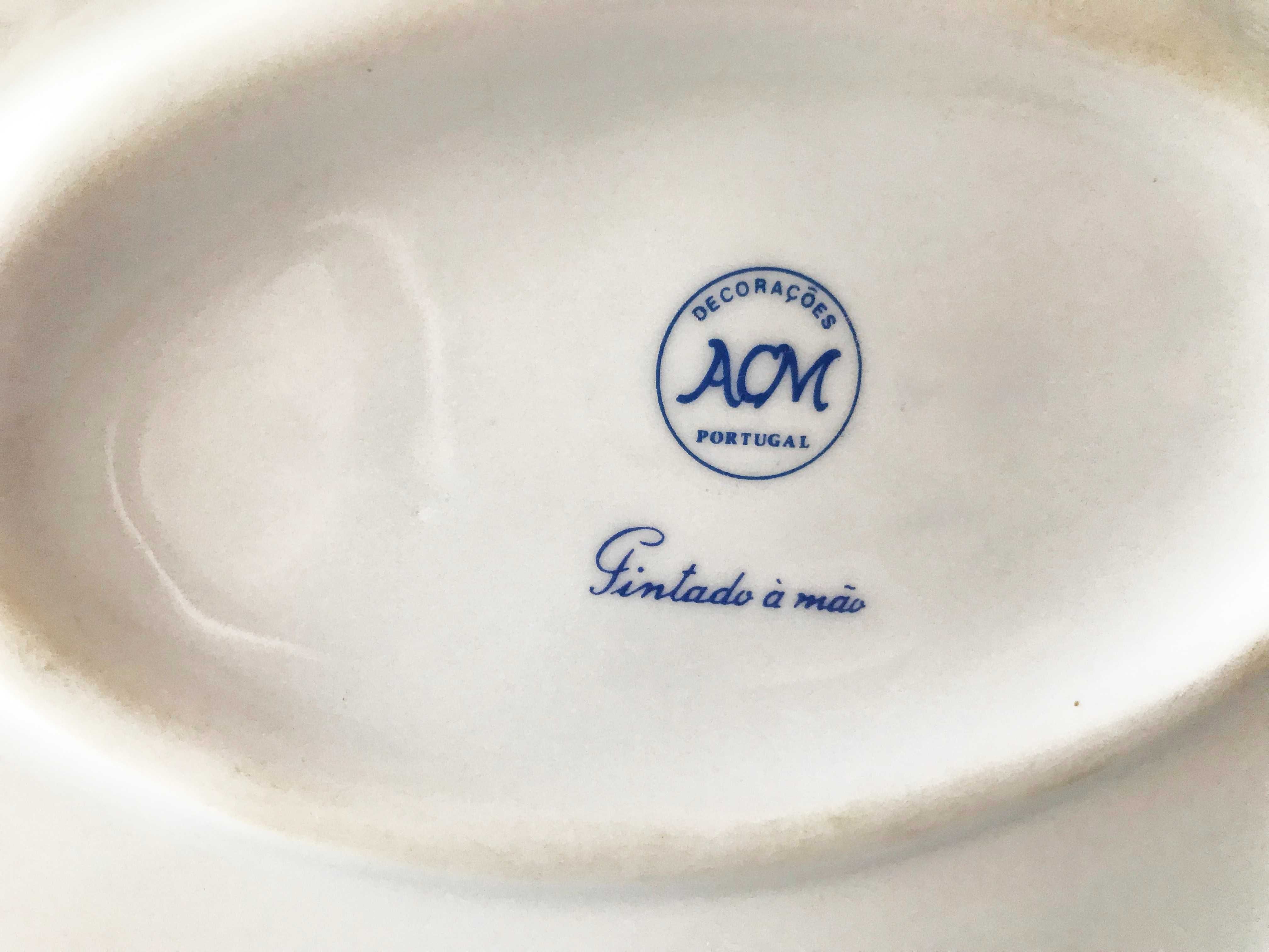 Caixa estilo vintage em porcelana Pintada à mão