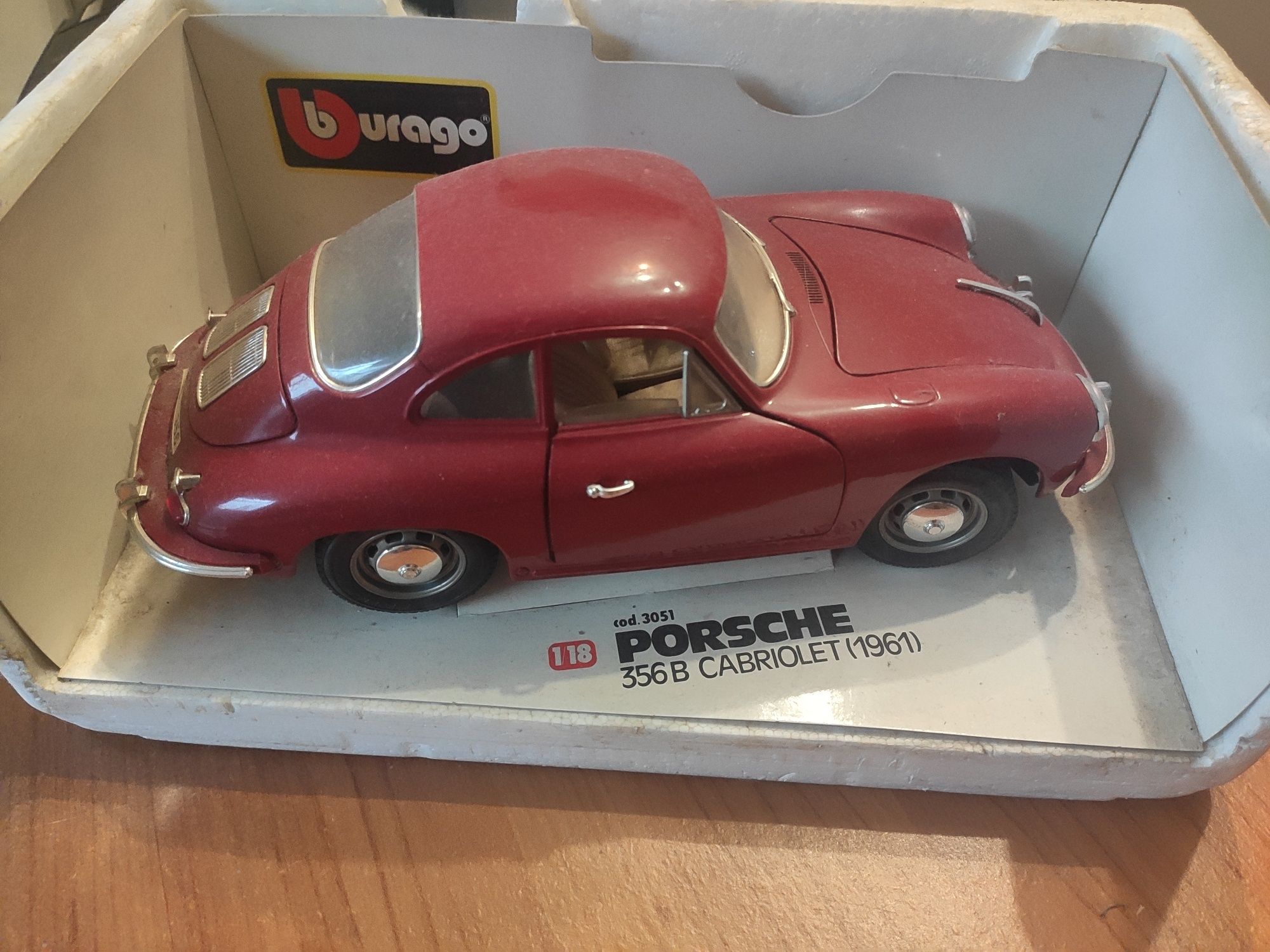 Porsche 356 cabriolet 1961 Burago 1/18