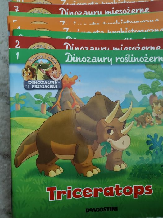 Książeczki deagostini o dinozaurach