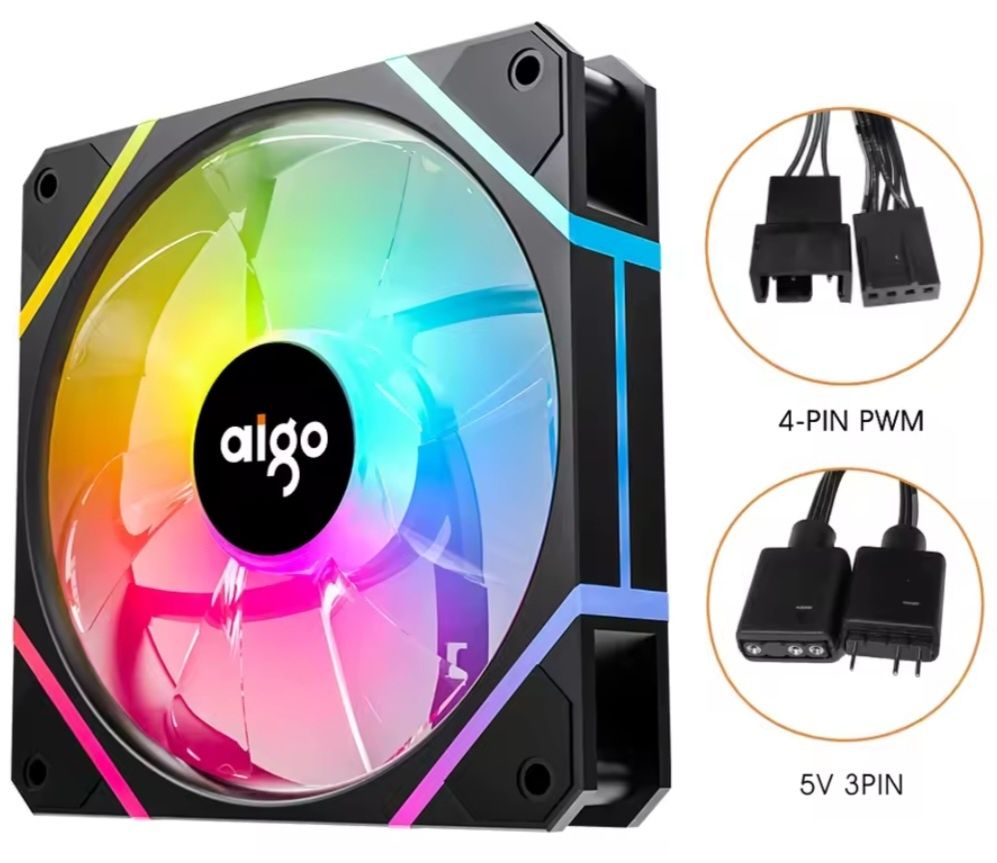 Вентилятор Кулер Aigo AM12PRO АRGB подсветка 120 мм