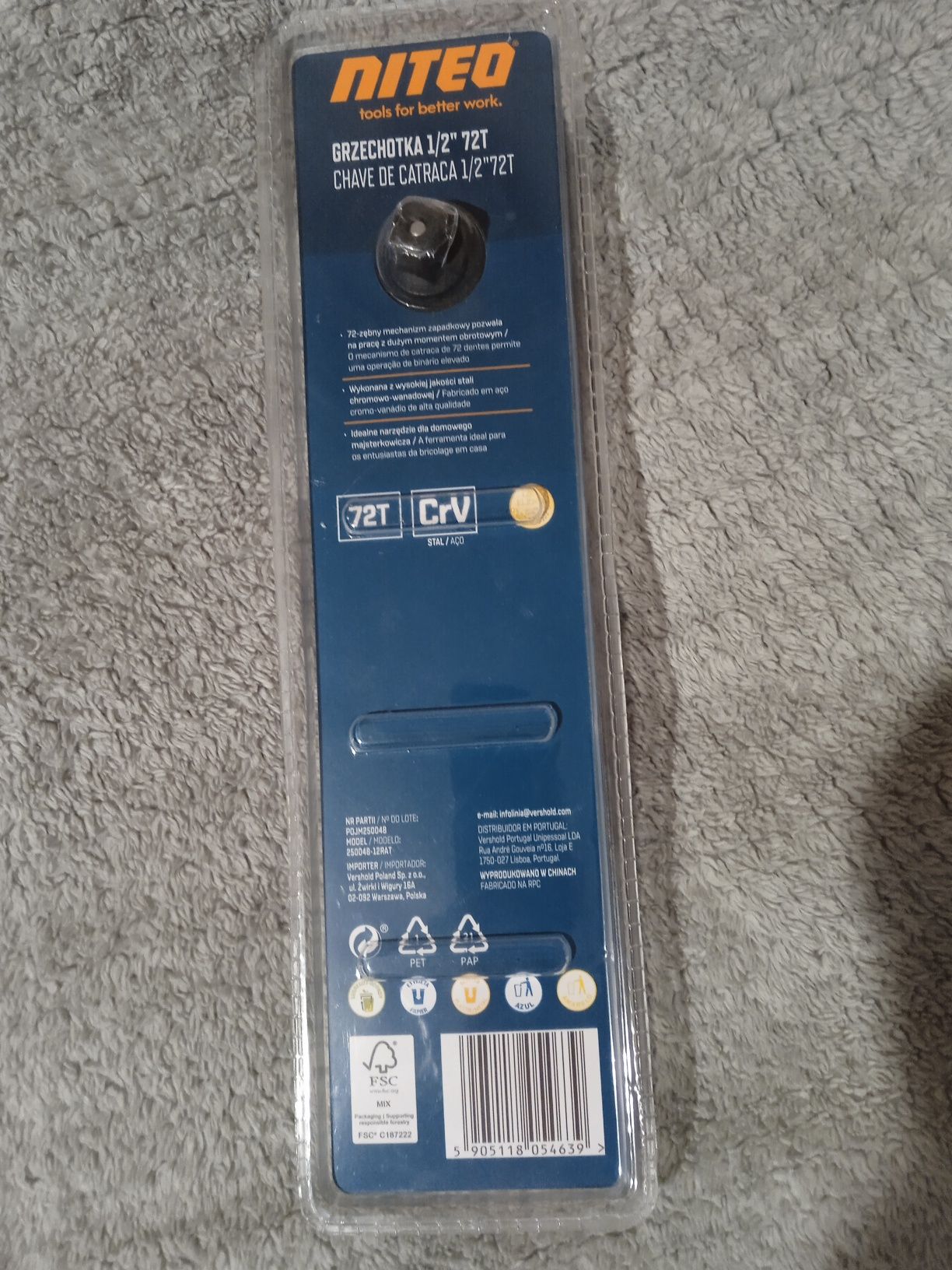 Grzechotka 1/2" 72T