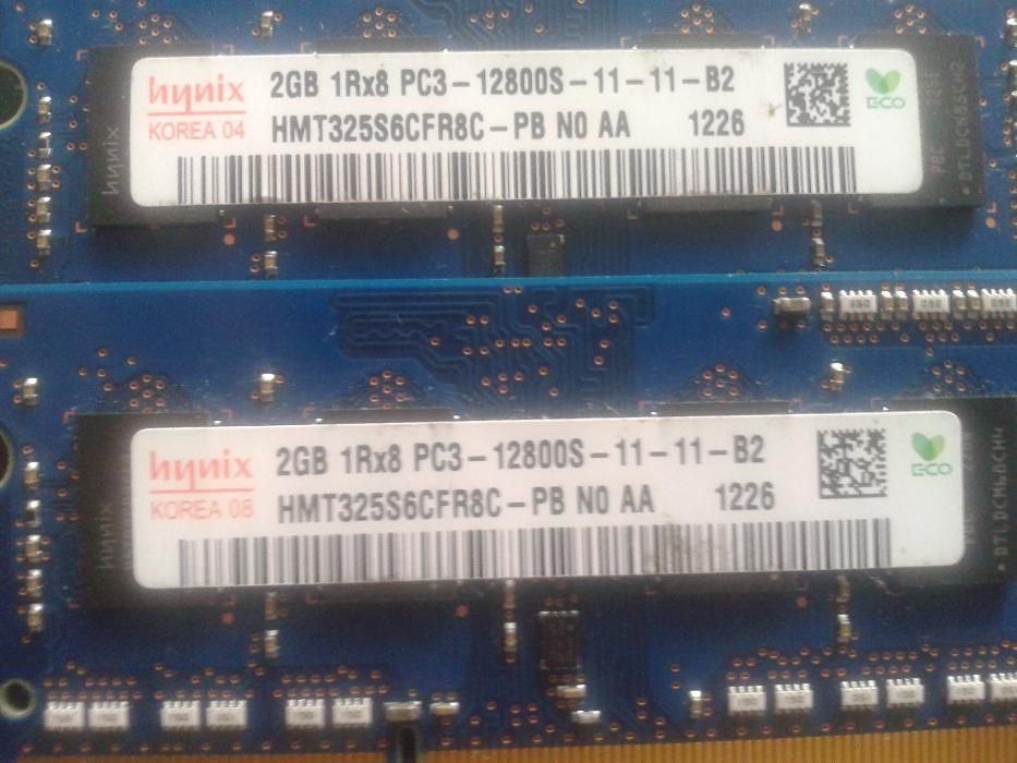 SO-DIMM DDR3 2GB 1066;1333;1600 MHz - Intel/AMD