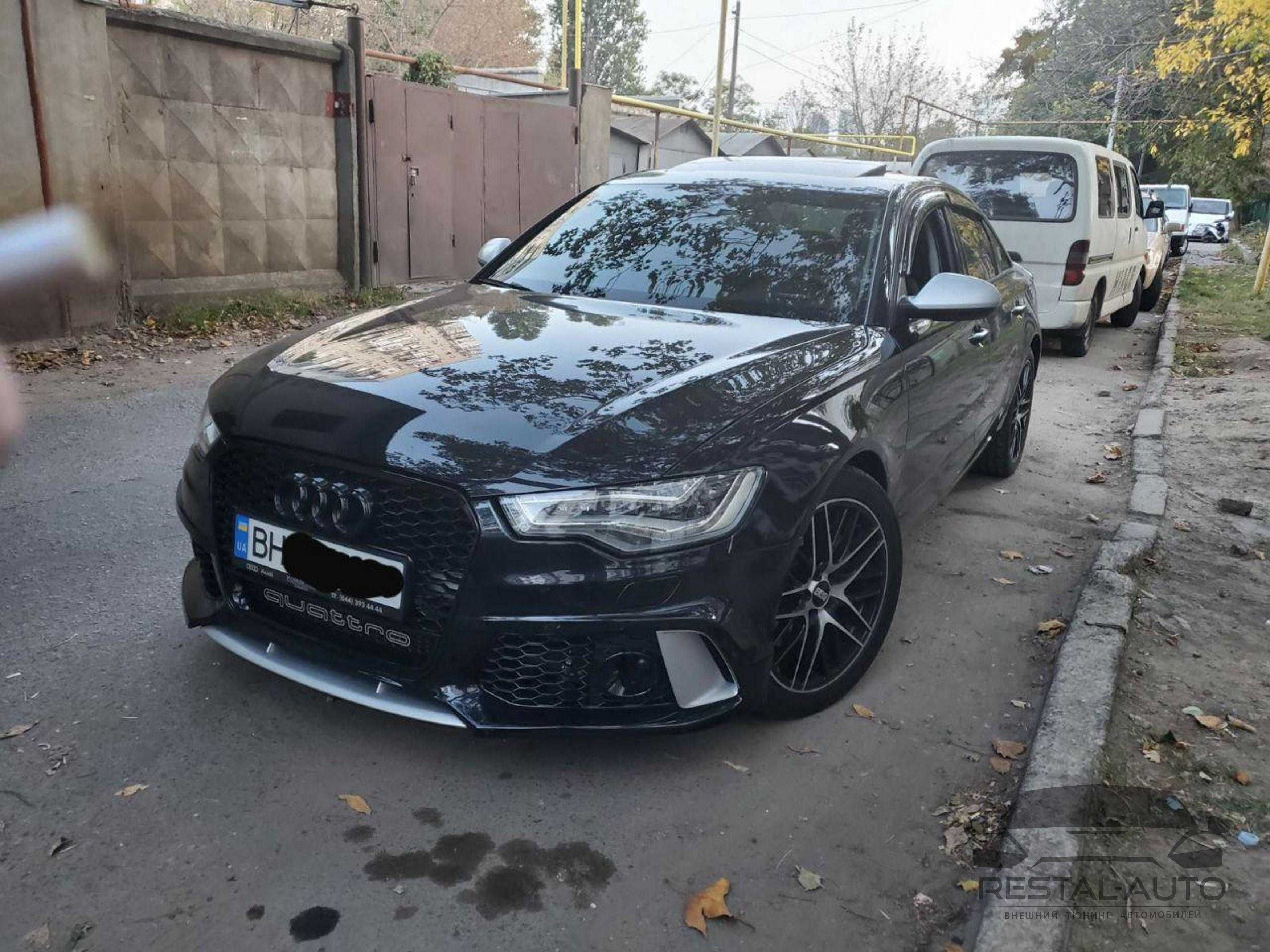 передний бампер на audi A6 14-18 г в стиле RS бампер на Ауди а6 рс