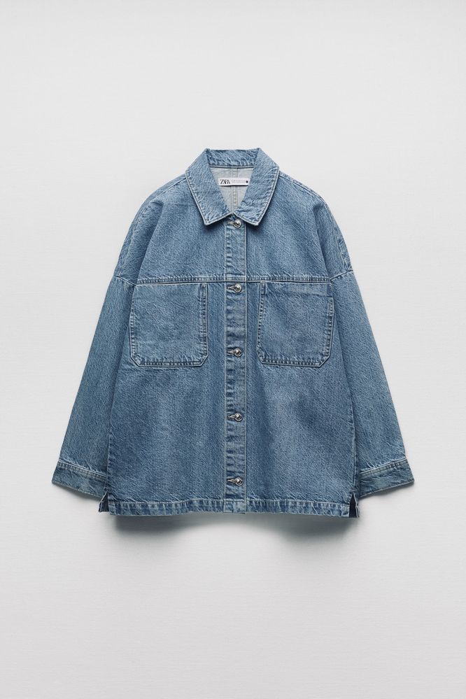 Оверсайз джинсова куртка zara, колекція 2023 року, розмір s