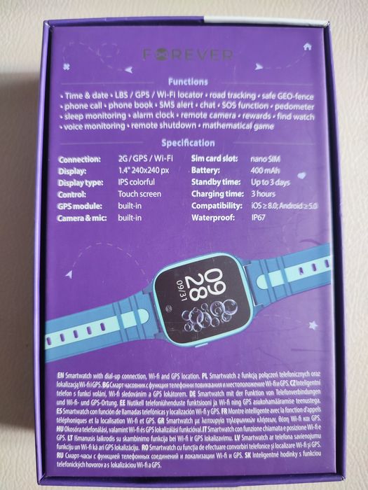 Zegarek smartwatch dla dzieci z GPS see me 2, nowy