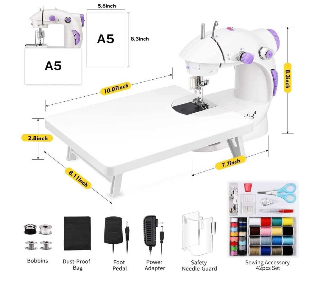Електрична швейна машина MagicFly з подовжувальним столиком
