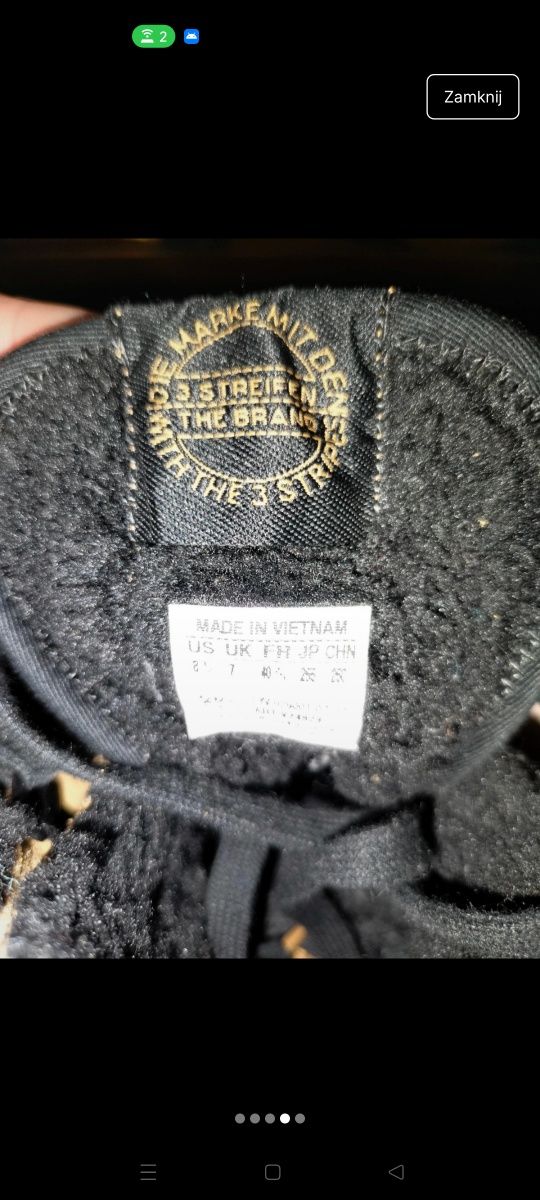 Adidas Honey Hook z futerkiem buty żółte 40 41 sportowe sneakersy  za