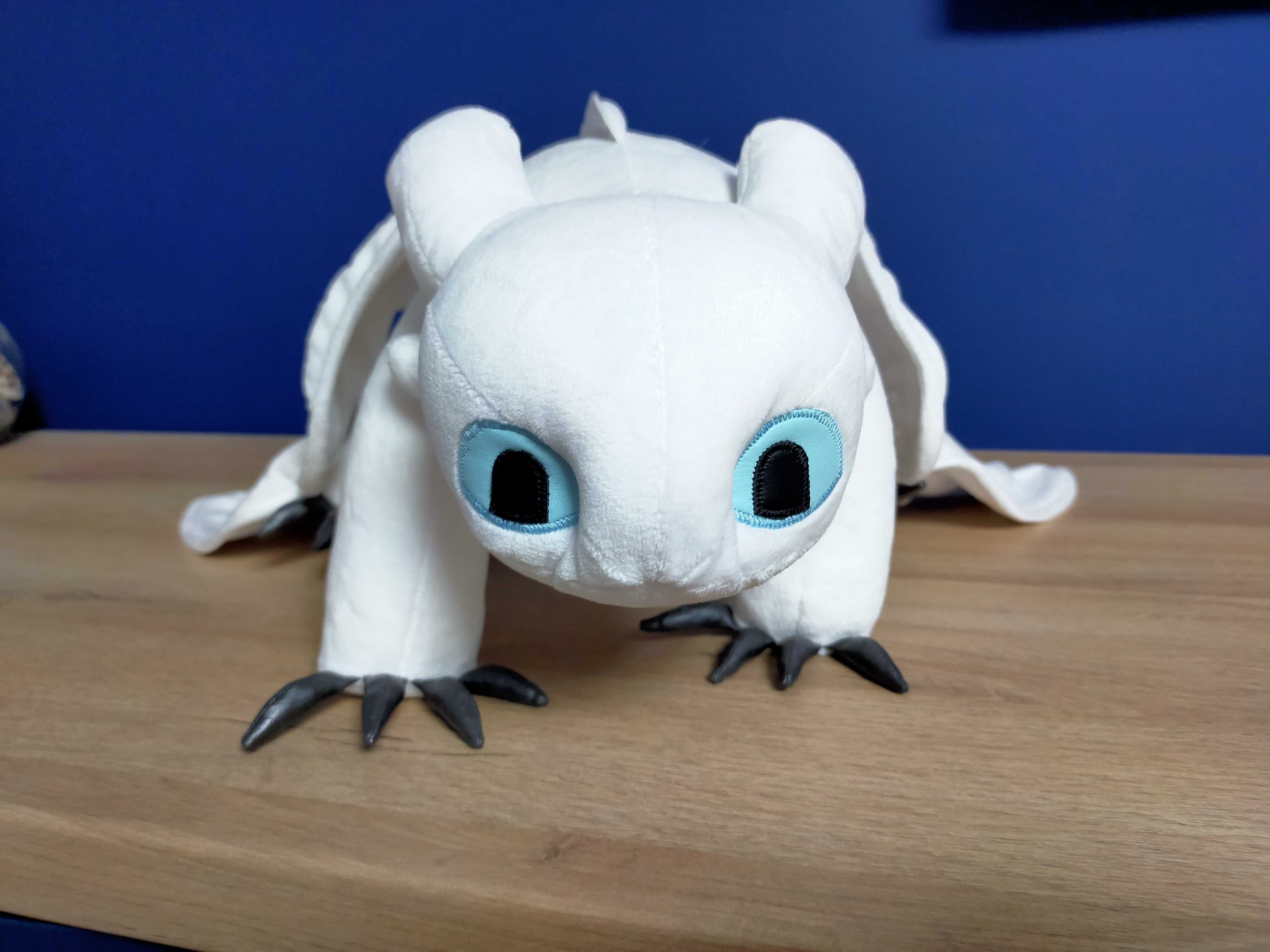 Biała Furia Szczerbatek 80cm maskotka handmade