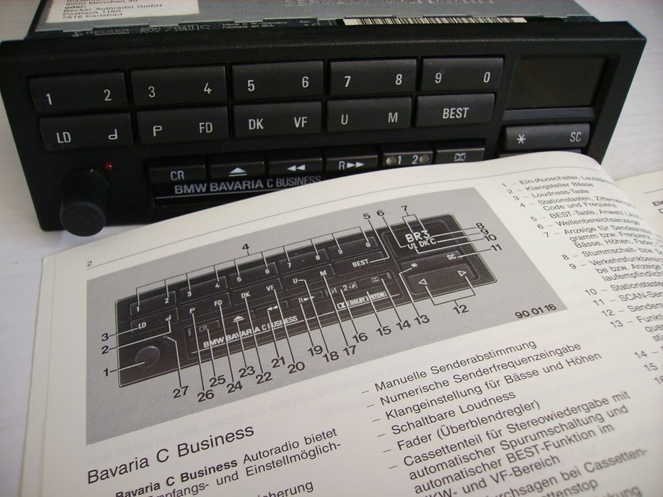 radio BMW BAVARIA C BUSINESS Z1 Z2 E24 E23 E31 E30 E26 Becker 0774