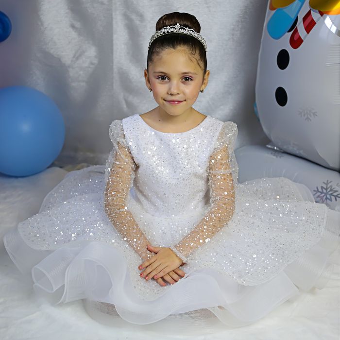 Біла святкова сукня 122