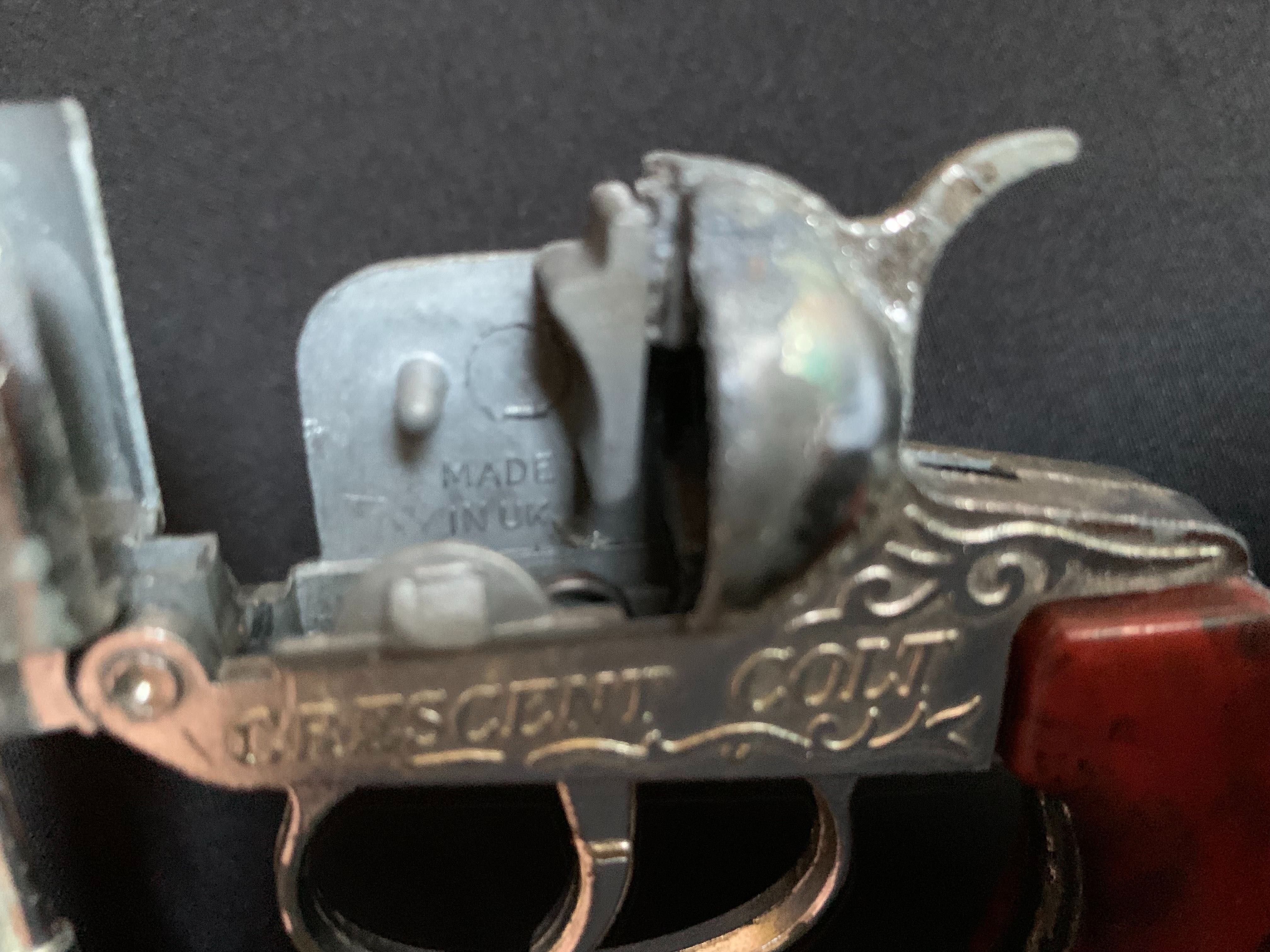 2 Pistolas de Brincar Antigas - Crescent Colt - Inglaterra - Anos 60