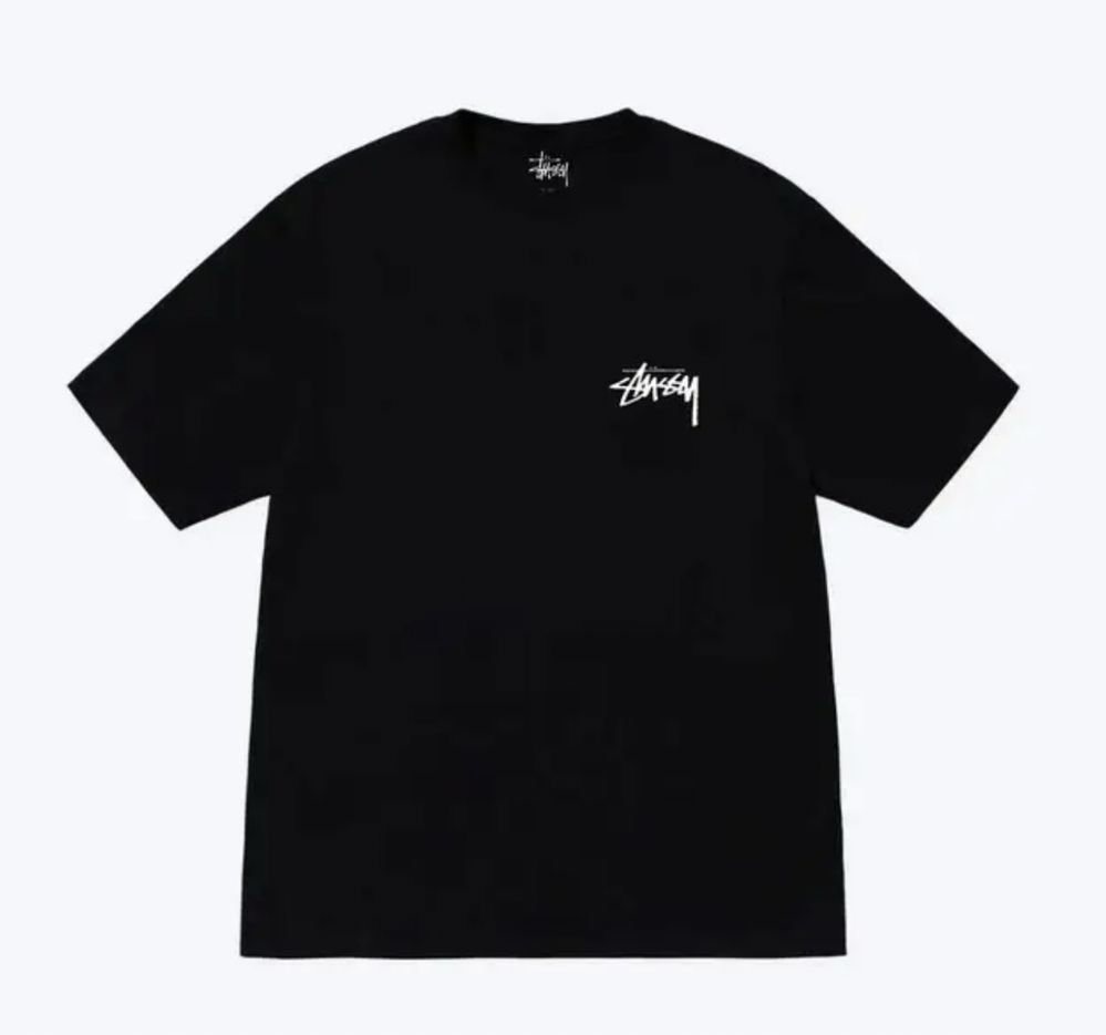 Мужская футболка Stussy x Bape стусси колоборация с бейп черная