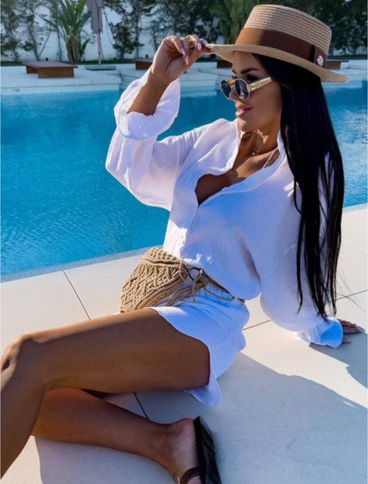 Костюм трійка муслін з шортами