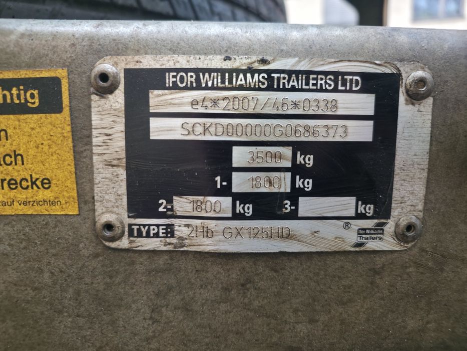 Przyczepa Ifor Williams do przewozu maszyn/ minikoparki