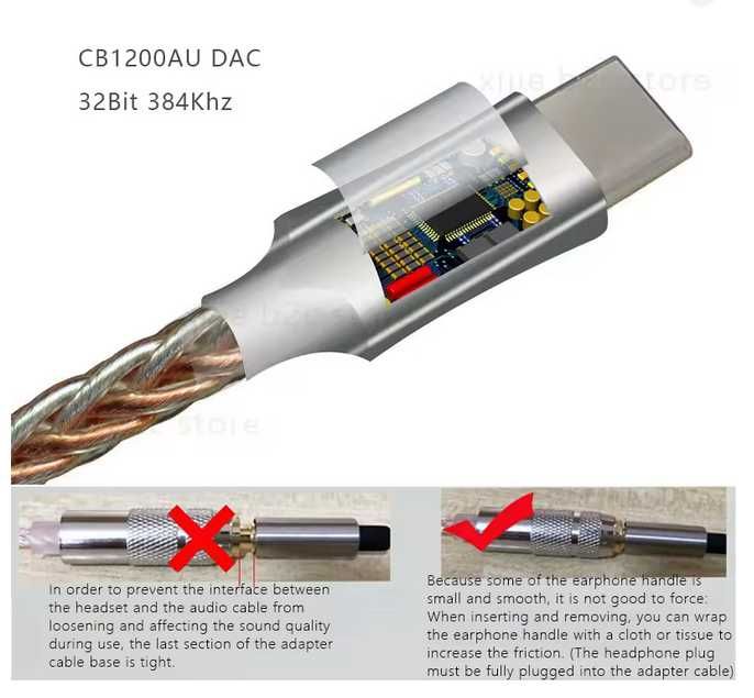 ЦАП  HiFi USB C  3,5 мм HI-MAX  AMP CB1200AU