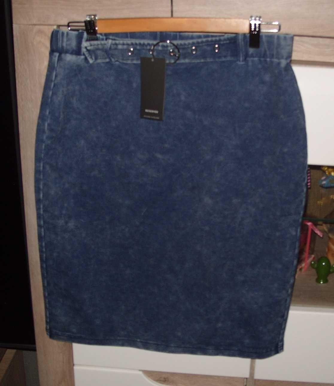 Spódniczka a'la jeans z paseczkiem _ RESERVED_r. L/XL