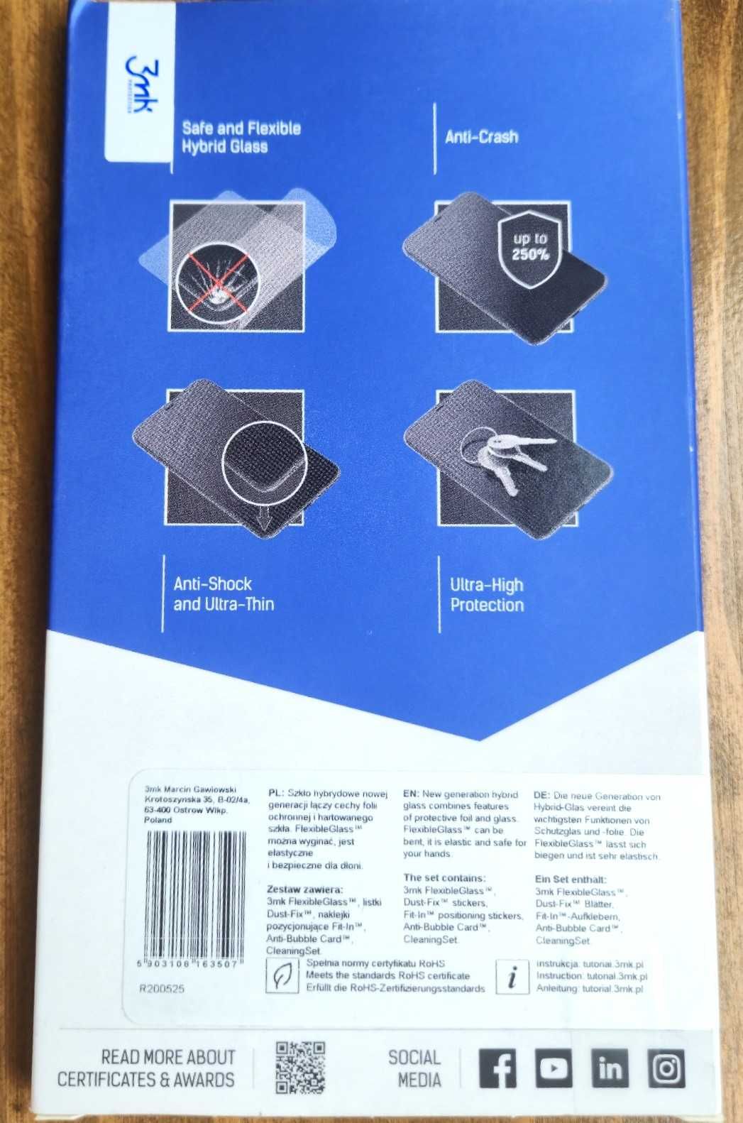 Szkło hybrydowe 3mk FlexibleGlass Motorola One Vision