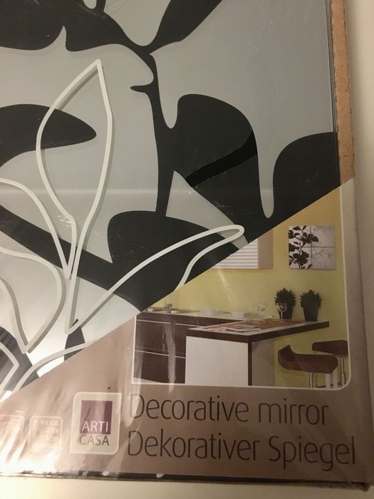 NOWE Lustro jak obraz KWIATY 4 części