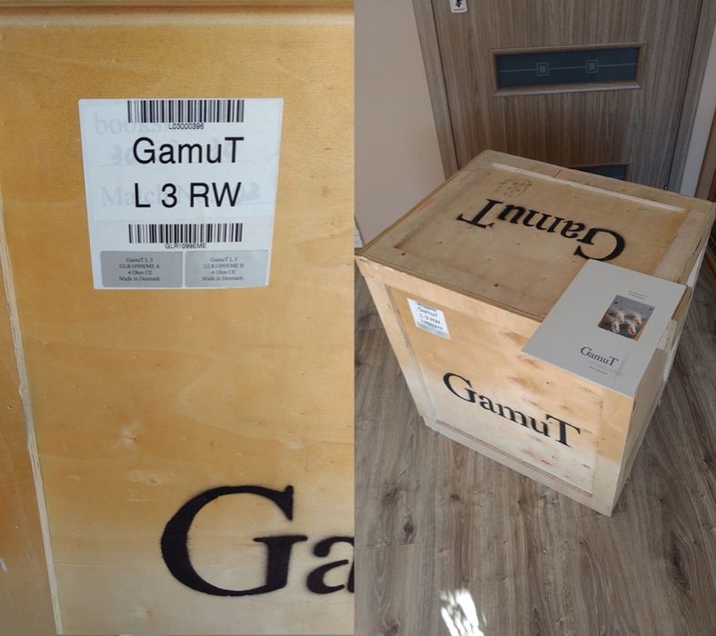 Gamut L-3 Rosewood, monitory high-end, idealne, komplet ze skrzynią