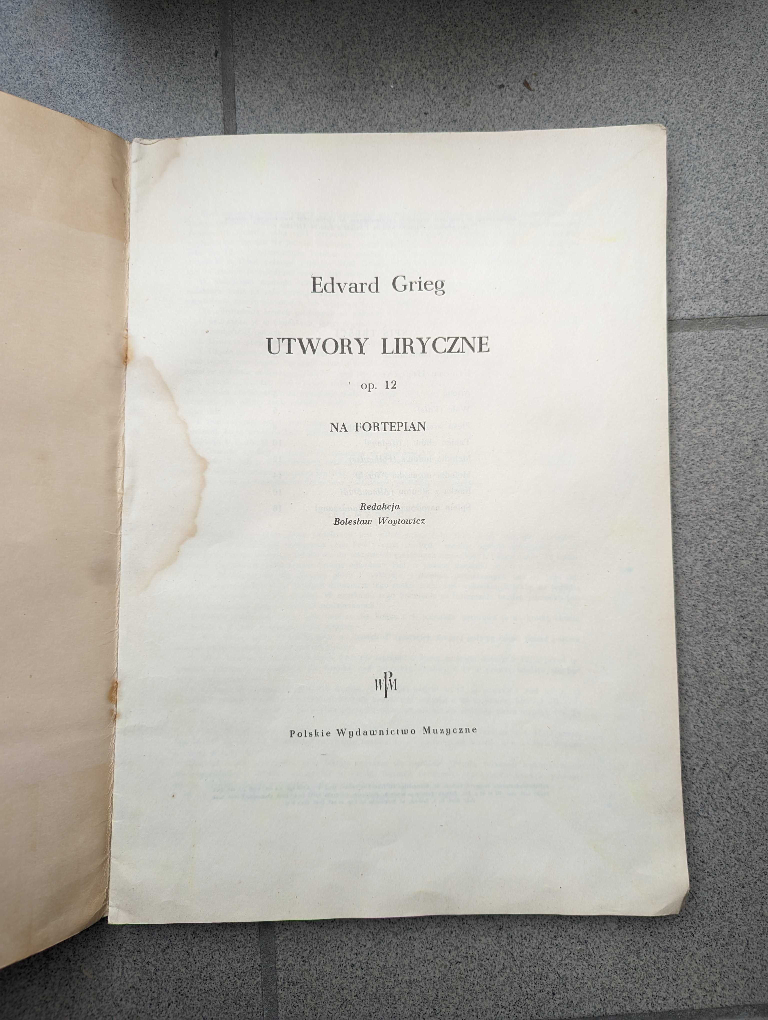 NUTY Utwory liryczne na fortepian op. 12
Edvard Grieg