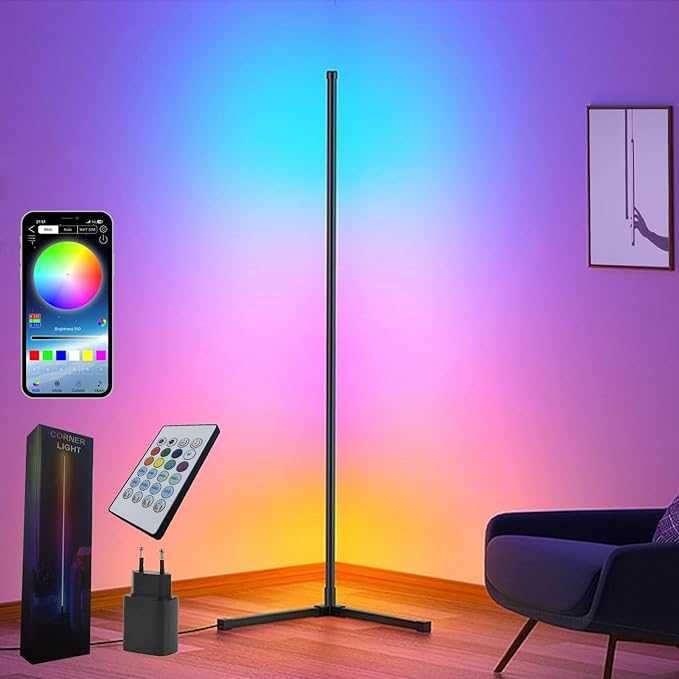 Lampa narożna RGB 153cm wielofunkcyjna