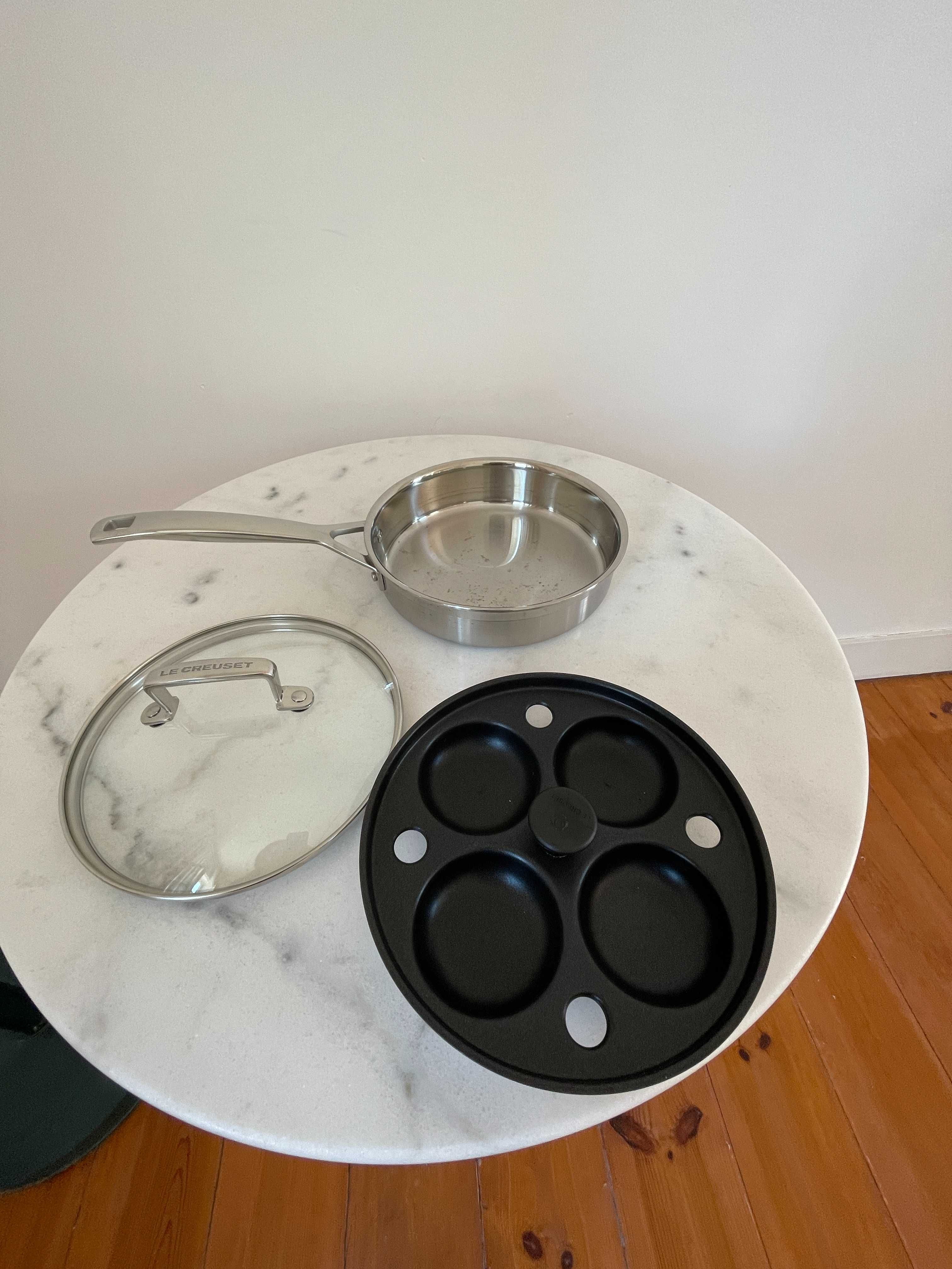 Le Creuset Frigideira para ovos escalfados com tampa de vidro
