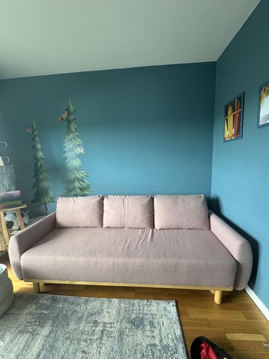 Sofa rozkładana ikea gunnared jasny różowy