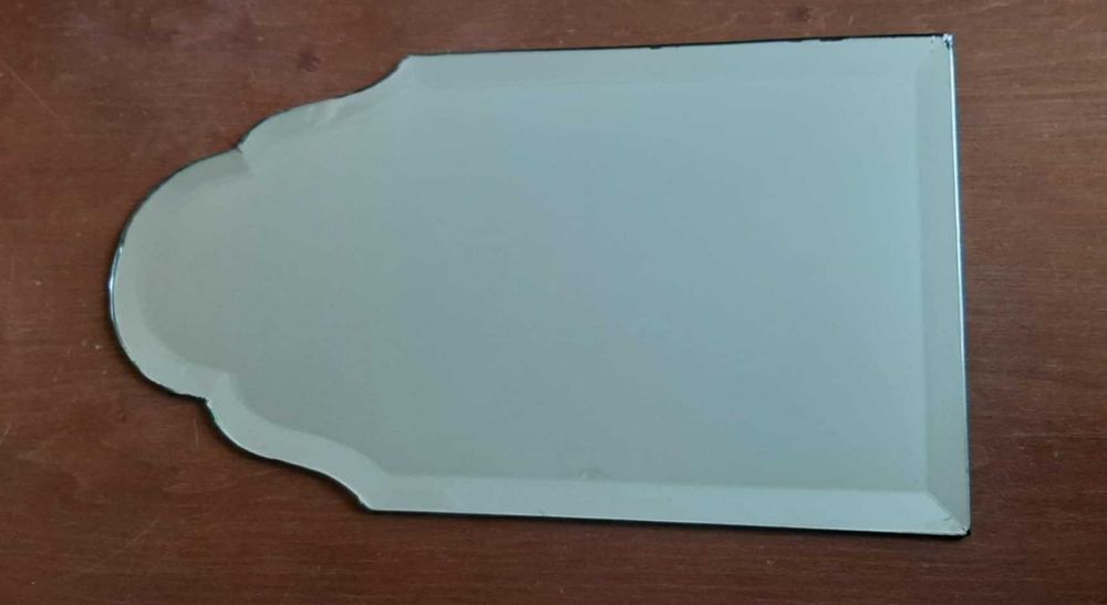 Lustro srebrzone bez ramy P. B. British Silvered Glass XIXw. ukruszone