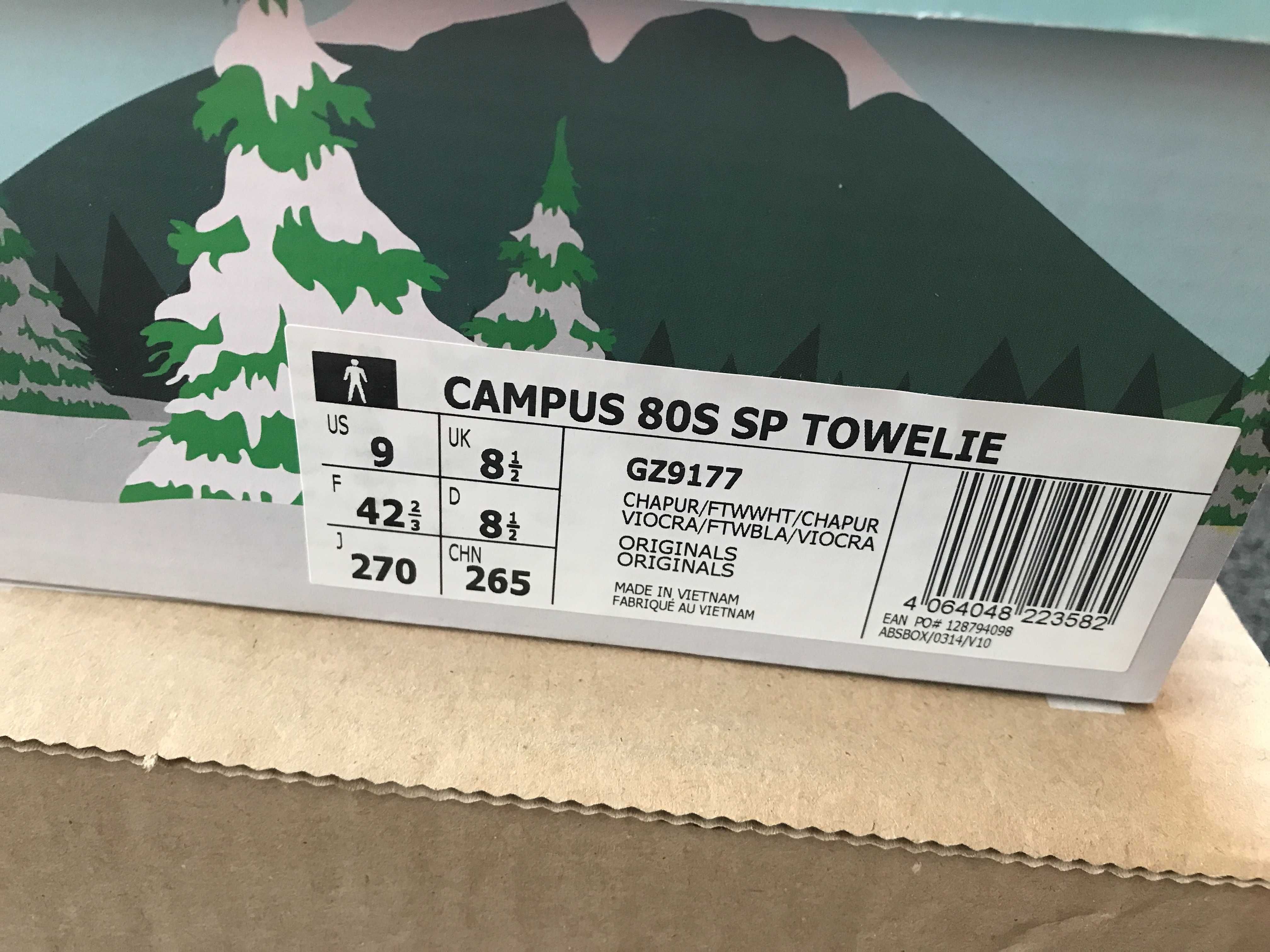 Nowe Adidas Campus 80s South Park Towelie r.42 2/3 (9 US)