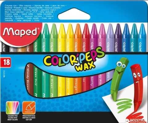 Мелки восковые COLOR PEPS Wax Crayons, 18 цветов