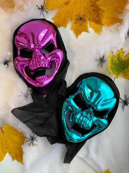 Маска Хеллоуин Крик Джейсон Тыква Джокер Череп цветной Мумия Пила