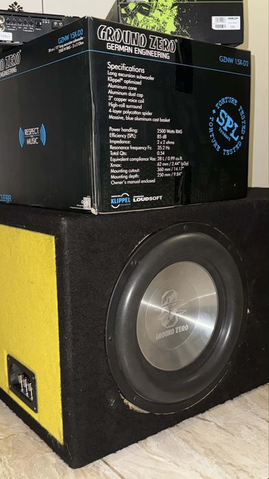 Subwoofer ground zero + wzmacniacz 2500W RMS