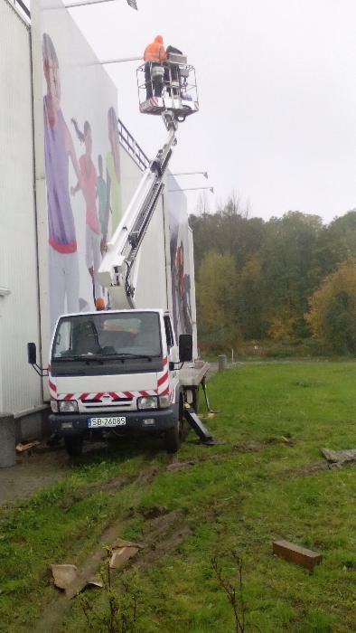 Podnośnik koszowy, zwyżka wynajem 130 zł godzina