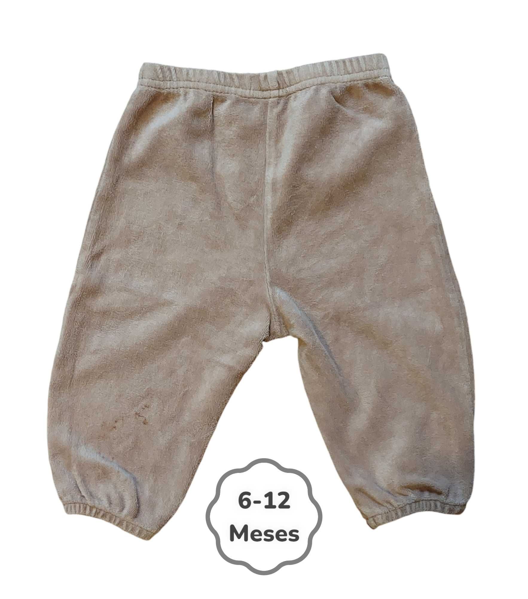 Conjunto Camisola + Calças Branco e Castanho Zippy 6-12 meses